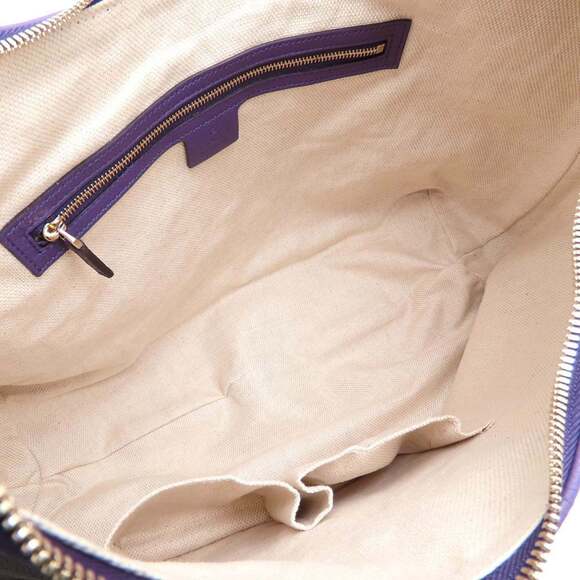 GUCCI Authentic Purple Leather Shoulder Bag - Picture 6 of 10